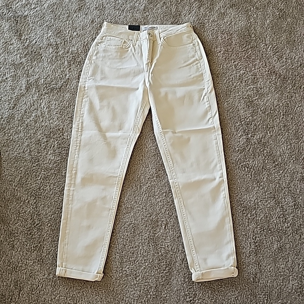 Mavi Cindy Mom Cream Jeans Size 27